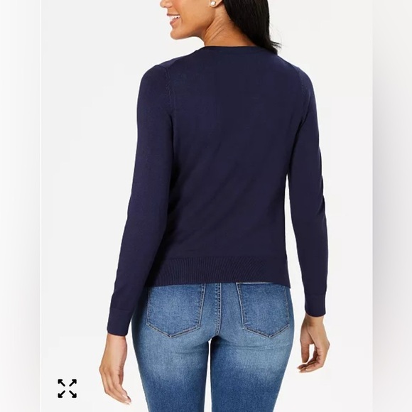 Charter Club Floral Embroidered Cardigan | Size Large | - Picture 3 of 8